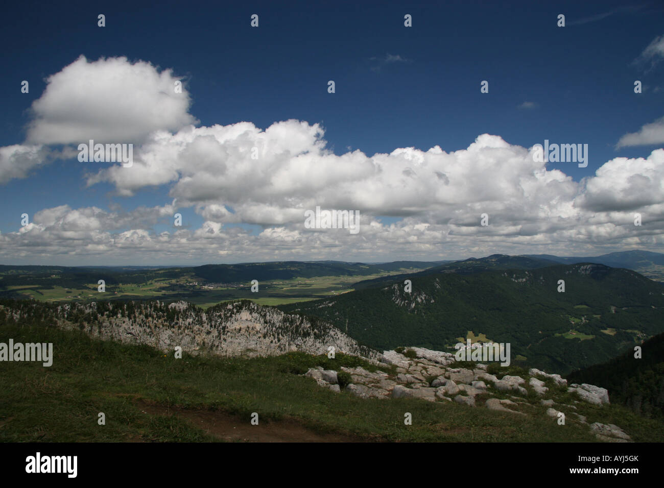 Creux du Van in der Schweiz Stockfoto