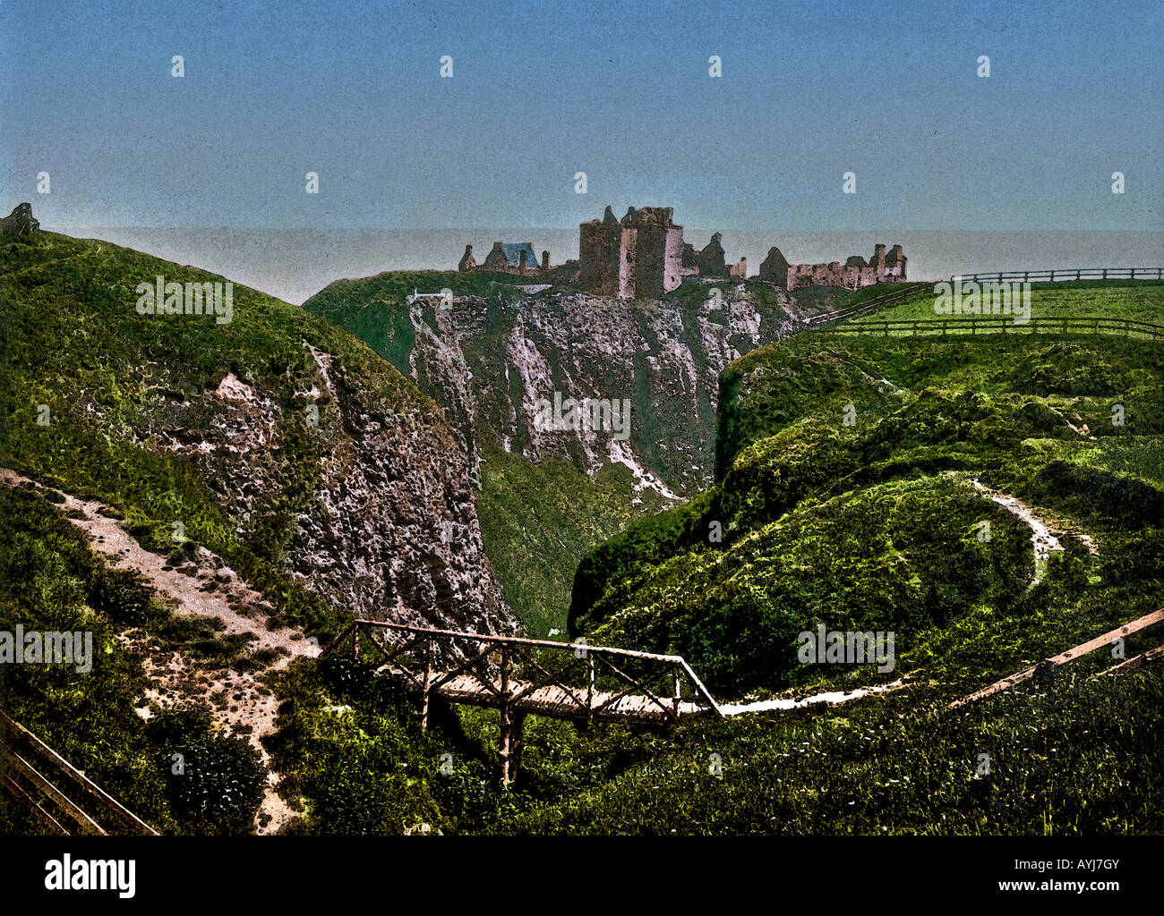 Dunnottar Castle in der Nähe von Stonehaven Aberdeenshire Stockfoto