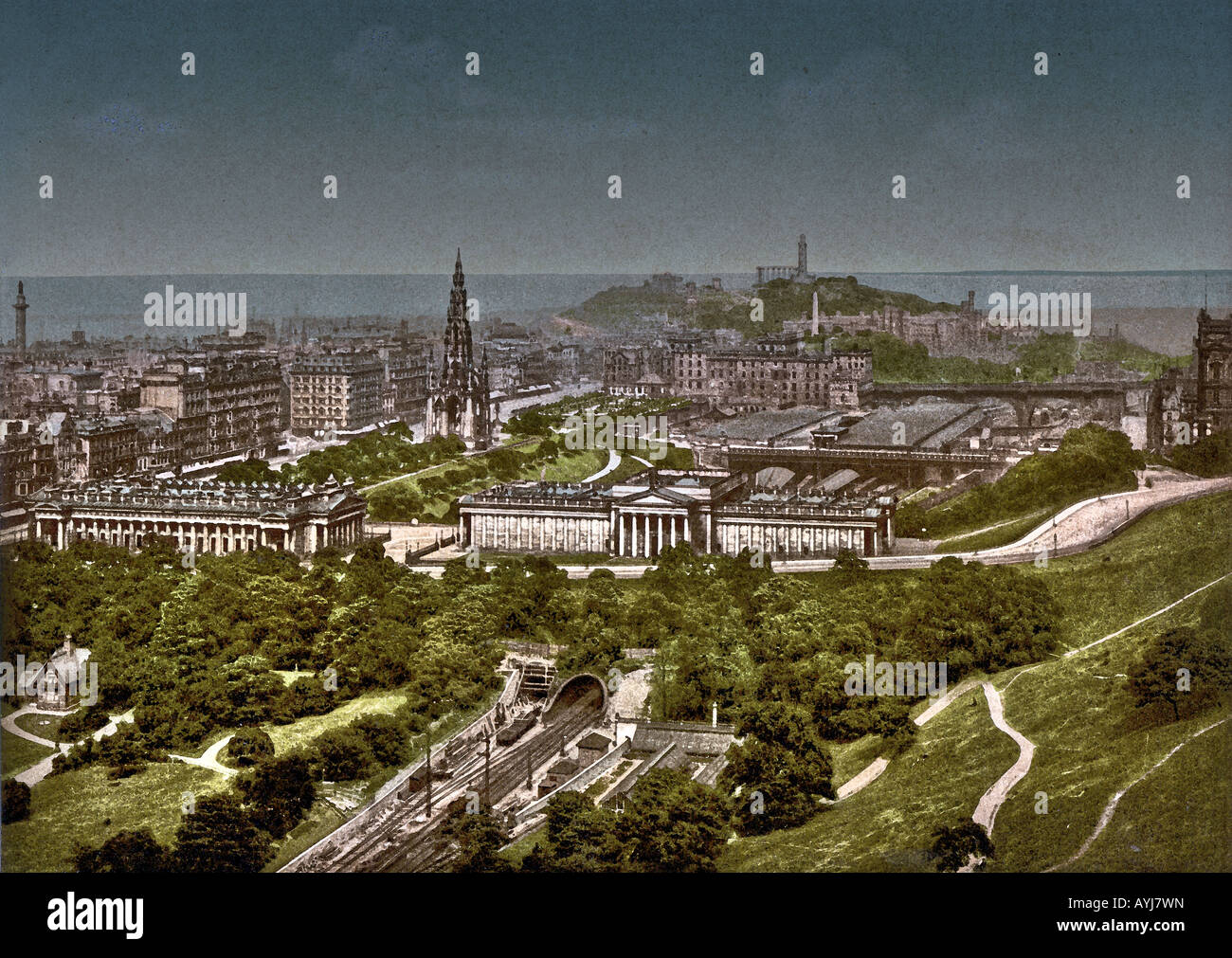 Blick auf Edinburgh, Schottland, Vereinigtes Königreich Stockfoto