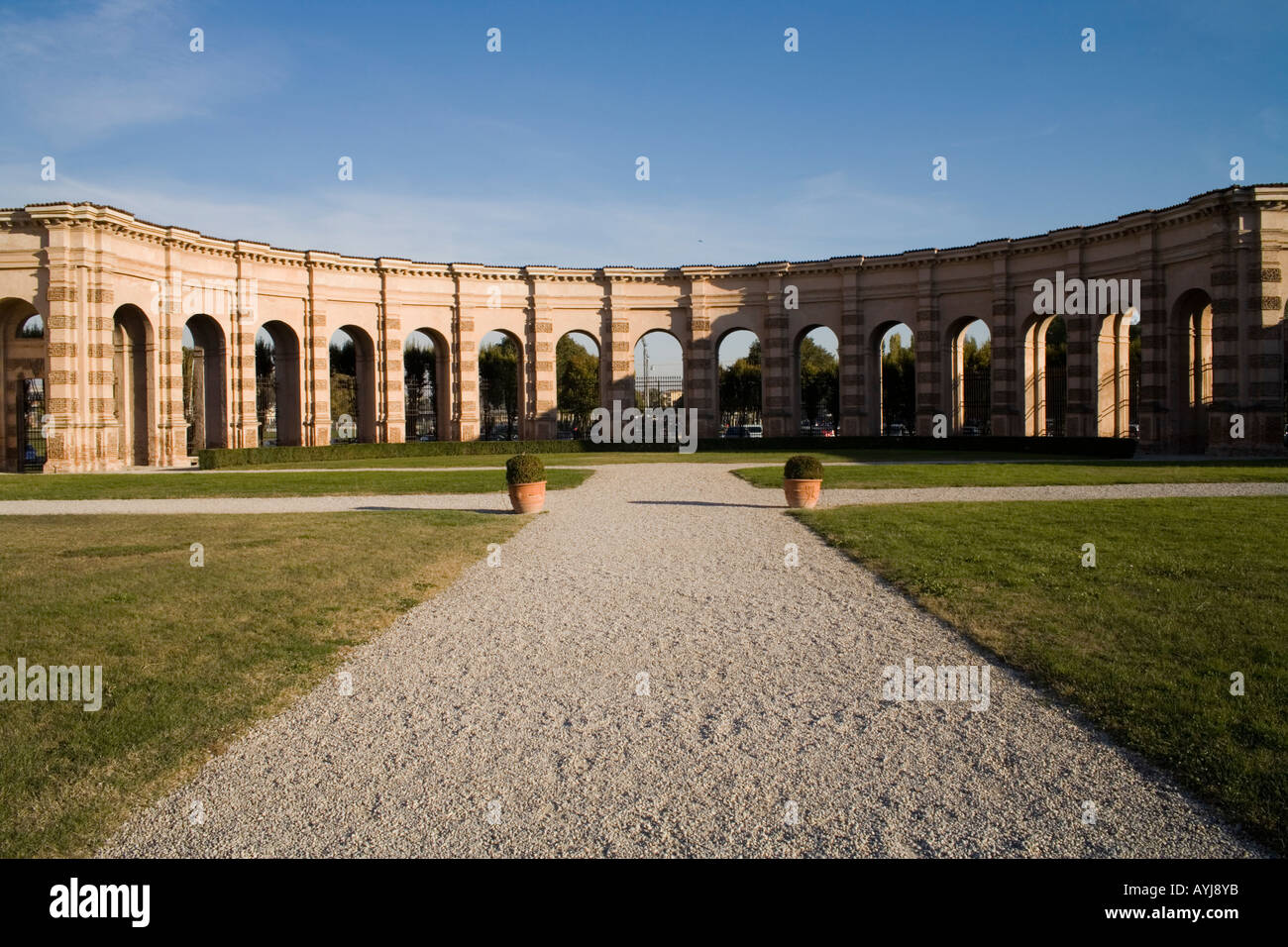 Mantova: Palazzo del Te. Gonzaga Palast Gedenkstätte der Show auf Mantegna Stockfoto