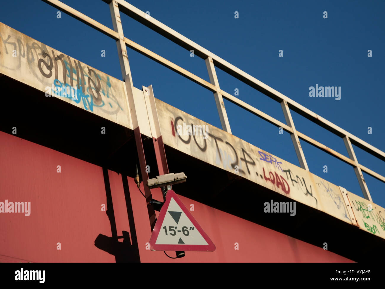 Eisenbahnbrücke in London Stockfoto