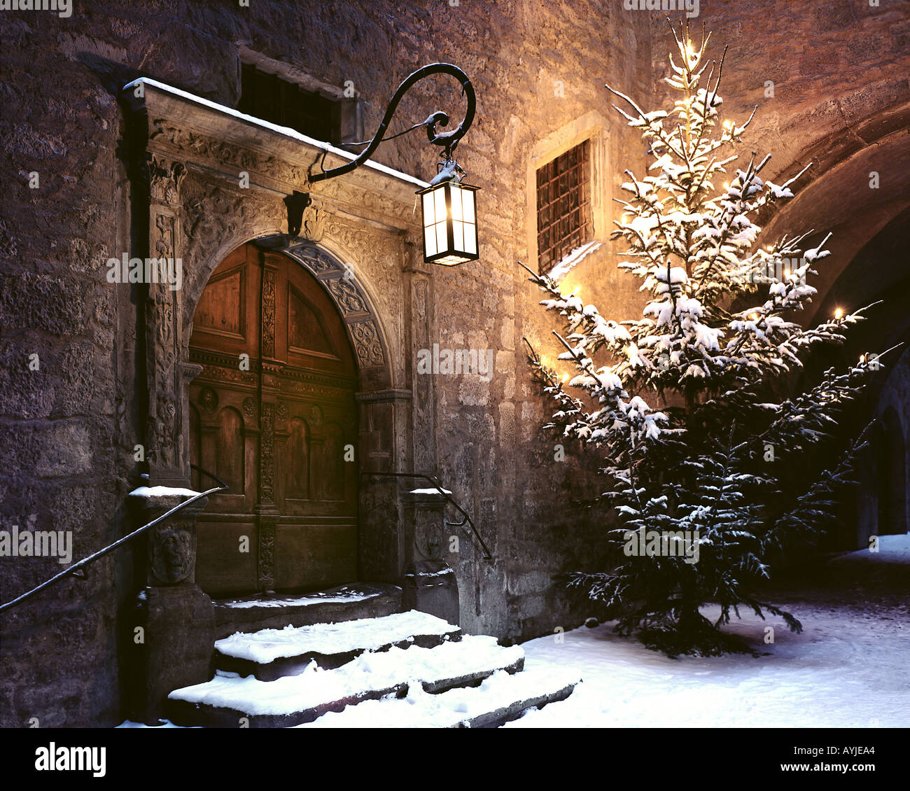 DE - Bayern: Weihnachten in Rothenburg Ob der Tauber Stockfoto