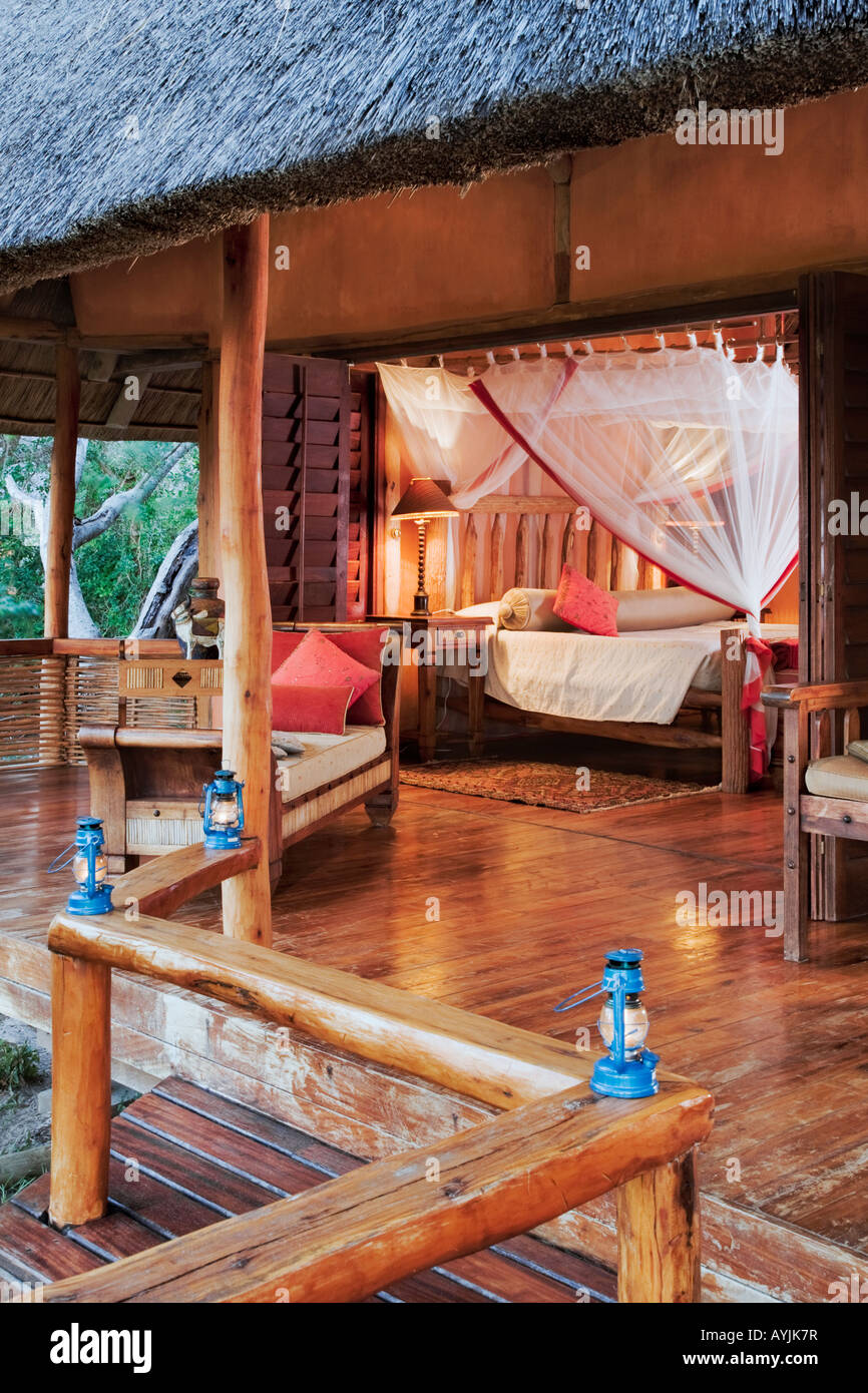 Exklusive Luxus-Unterkunft Benguerra Lodge Mosambik Stockfoto