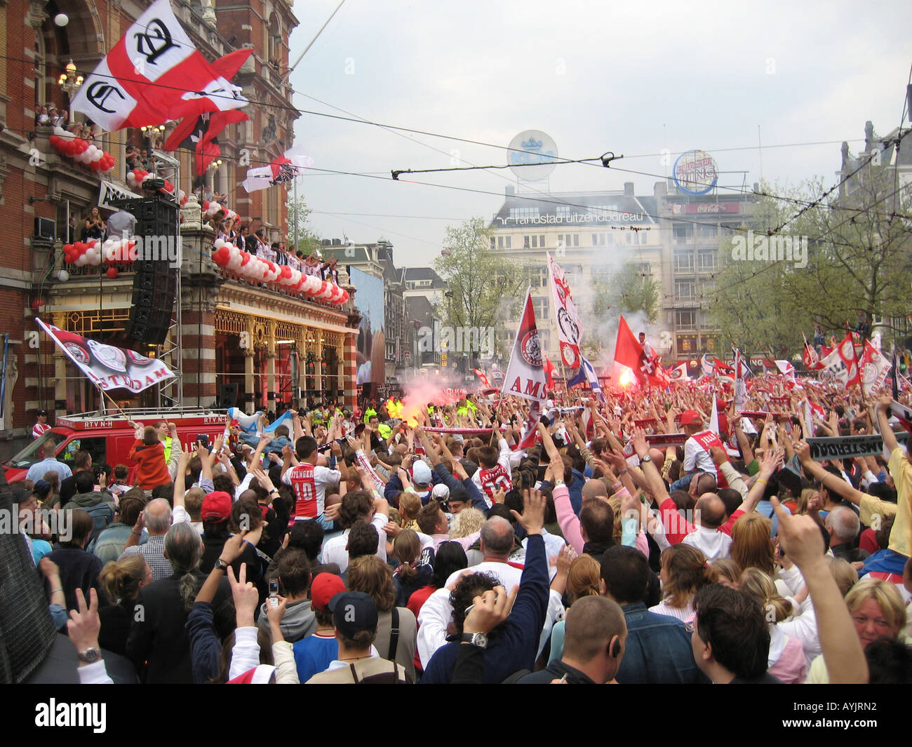 Fans von Ajax Stockfoto