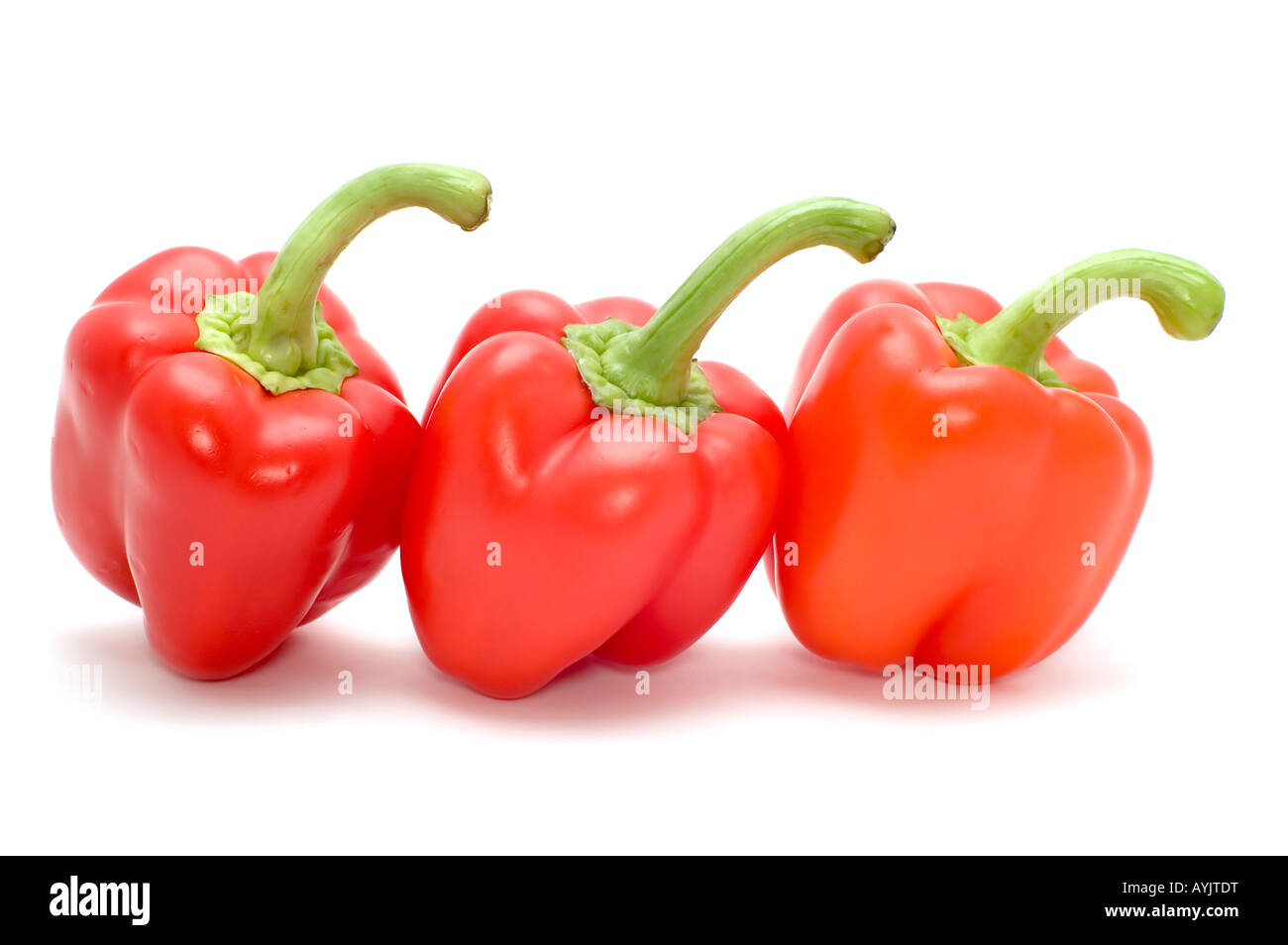 Serie Objekt auf weißen Lebensmittel Cayenne auf weiß Stockfoto