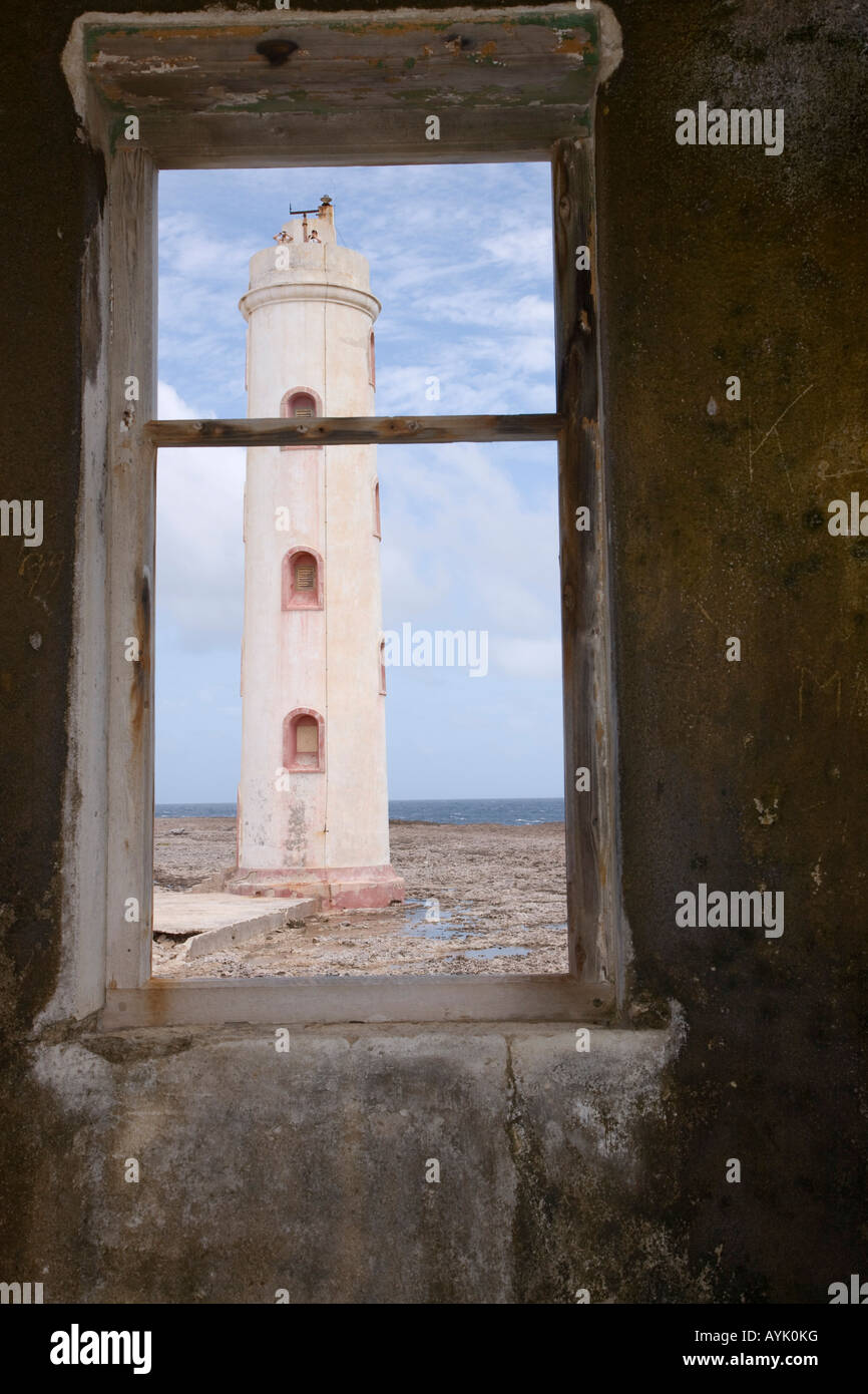 Verlassenen Leuchtturm Bonaire Netherland Antillies Stockfoto