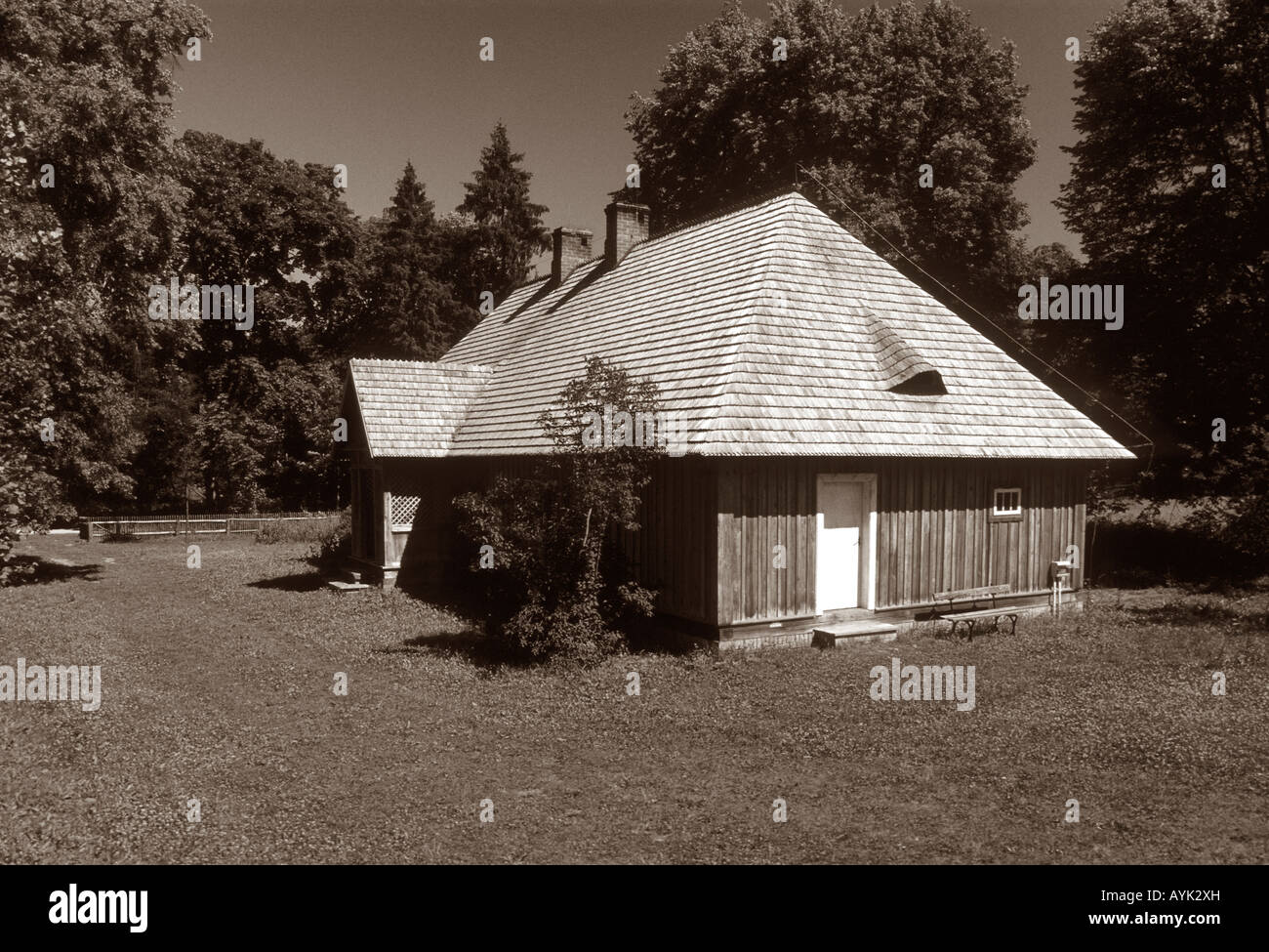 Das Forsthaus in Polen Stockfoto