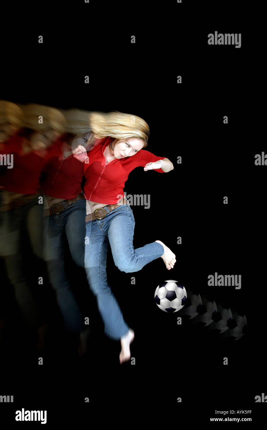 Fußball-Mädchen Stockfoto