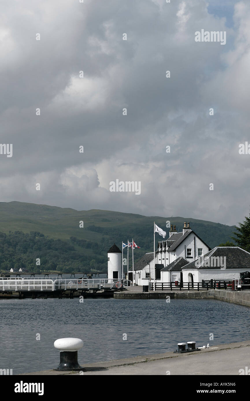 Corpach Last / zuerst sperren am Caledonian Canal Stockfoto