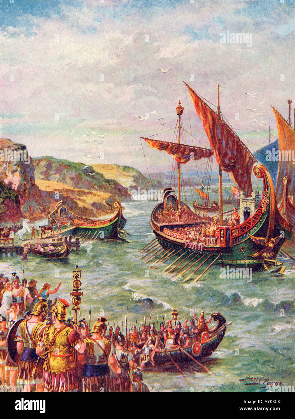 Römer verlassen England Stockfoto