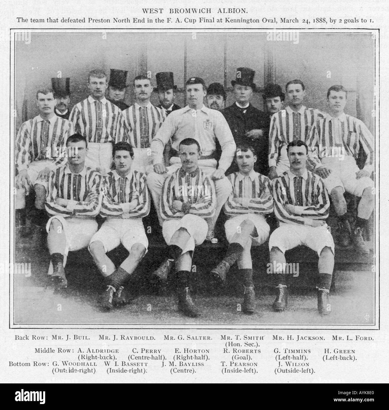 West Bromwich-Fußball-Nationalmannschaft Stockfoto