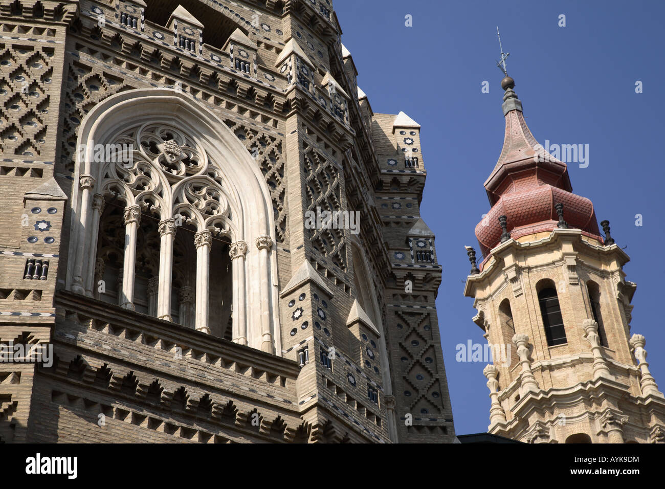 Kathedrale La Seo, Zaragoza, Spanien Stockfoto