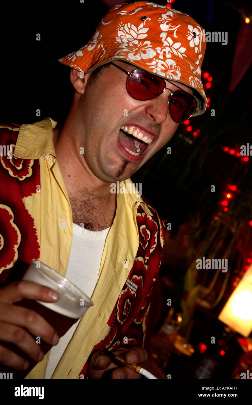 Gäste bei einem Fear and Loathing in Las Vegas party, Juni 2006, London Stockfoto