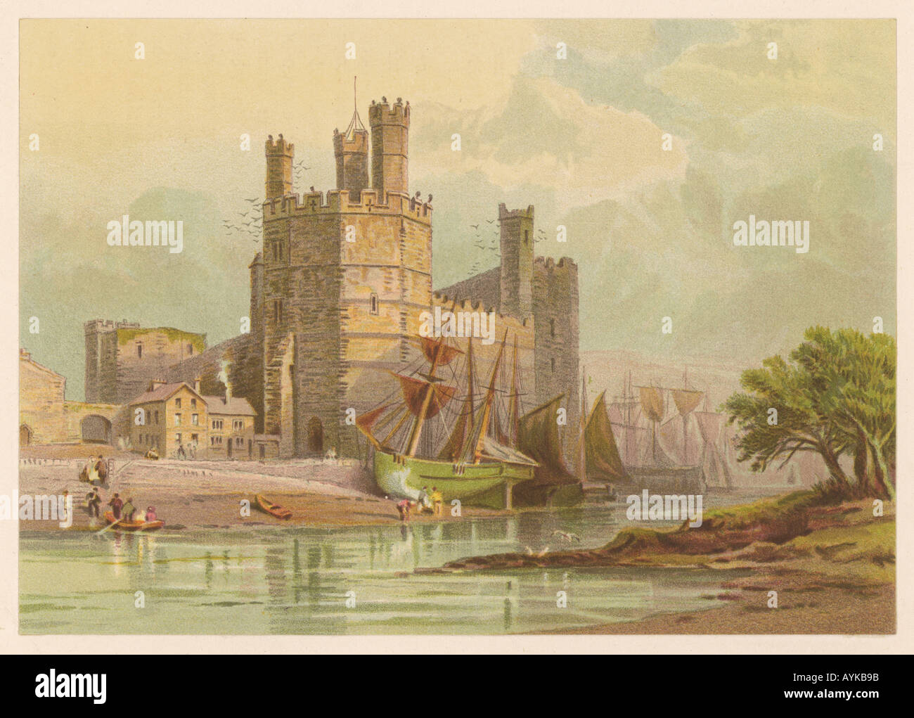 Caernarvon Castle 1879 Stockfoto