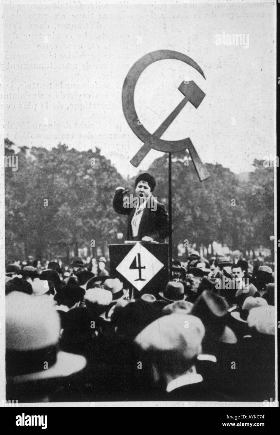 Kommunistischen Redner 1931 Stockfoto