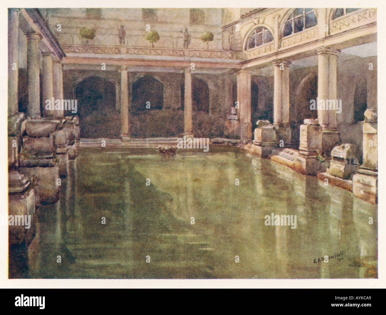 Römisches Bad 1915 Stockfoto