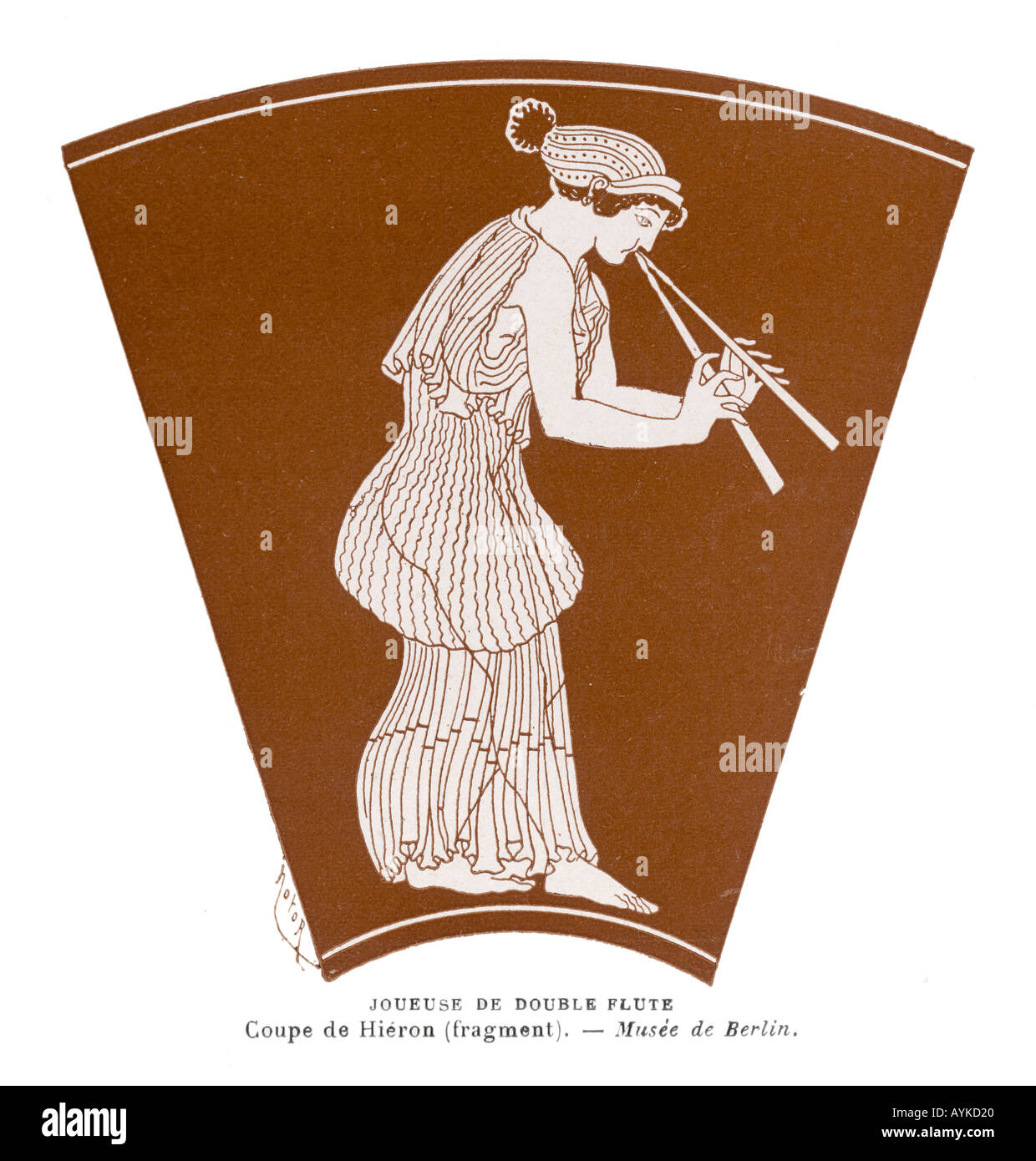 Griechischer Flötenspieler Stockfoto