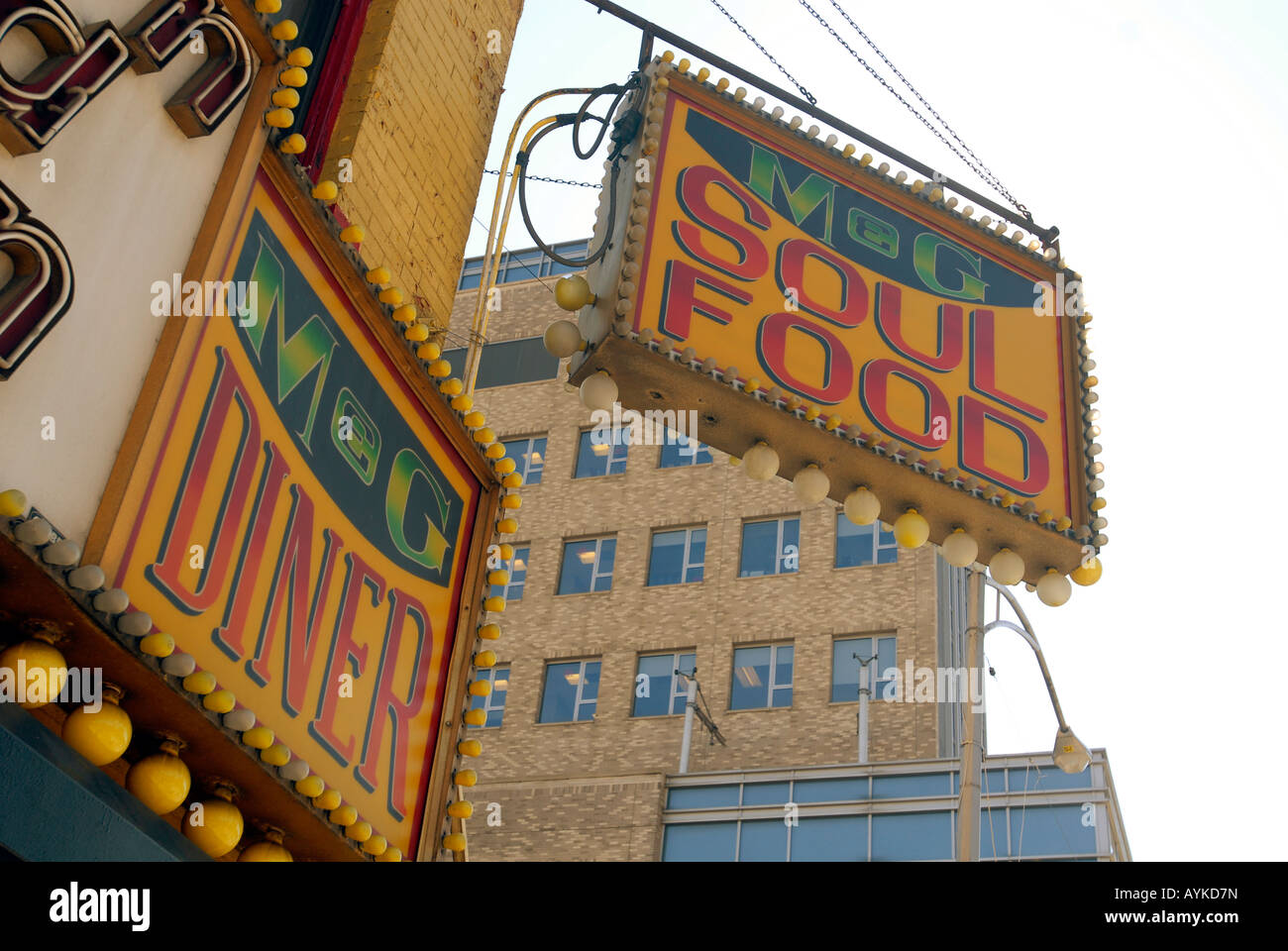 M G-Soul-Food-Restaurant an der 125th Street in Harlem in New York City Stockfoto