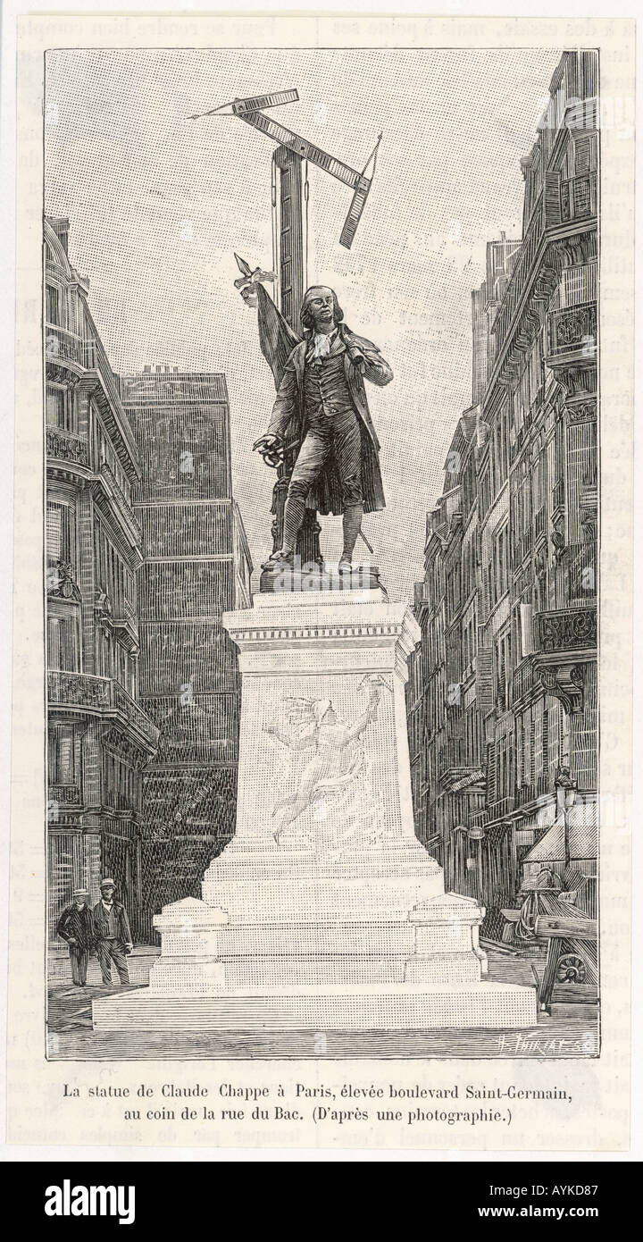 Claude Chappe 1763 1805 Stockfoto