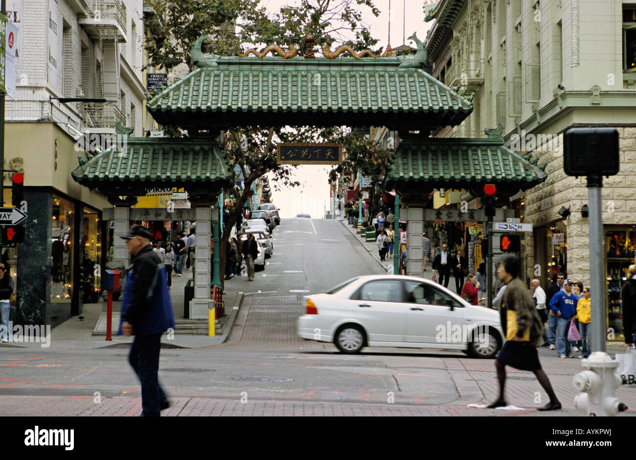 Chinatown Eingang San Francisco USA Oktober 2004 Stockfoto