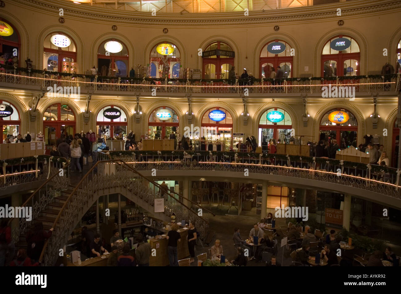 Innere des Corn Exchange, Leeds Stockfoto