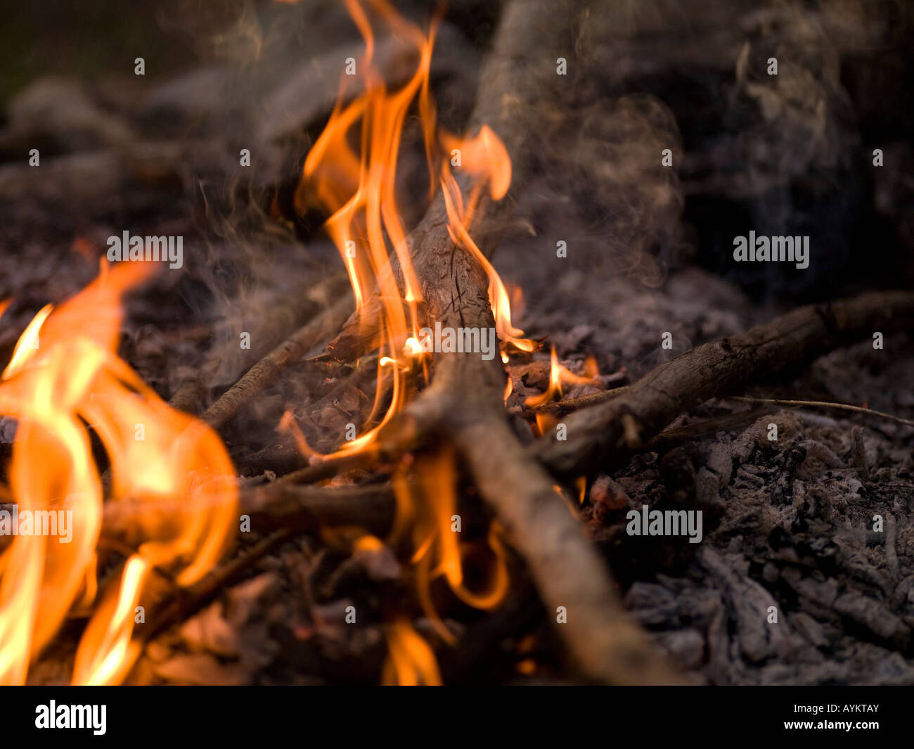 Ein Lagerfeuer Stockfoto