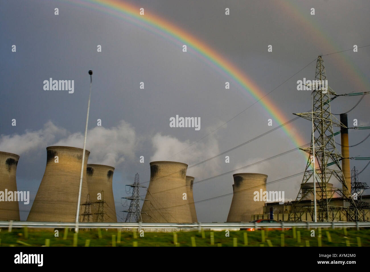 Kohle befeuerten Kraftwerk des Trent Valley England UK Europa trägt zur Klima-Änderung Regenzeiten Stockfoto