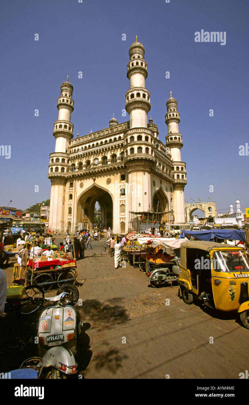 Andhra Pradesh Hyderabad Charminar in Indien Stockfoto