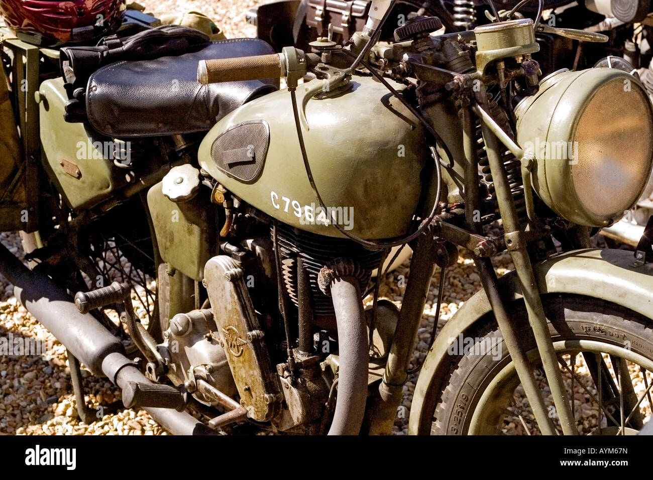 Oldtimer unvergleichliche britische Motorrad Stockfoto