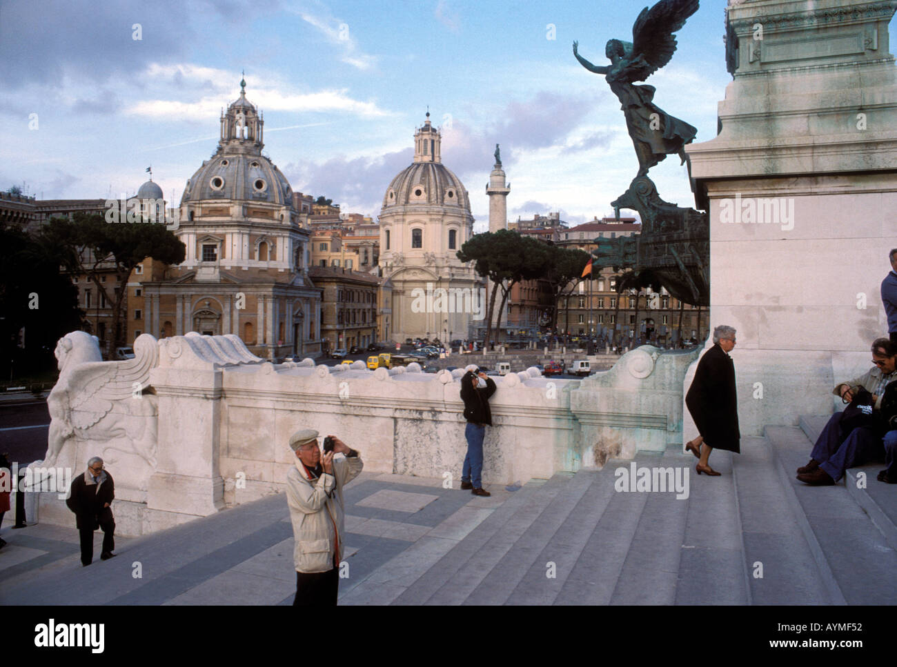 Italien Rom Blick vom il Vittoriano Victor Emmanuel Denkmal Stockfoto