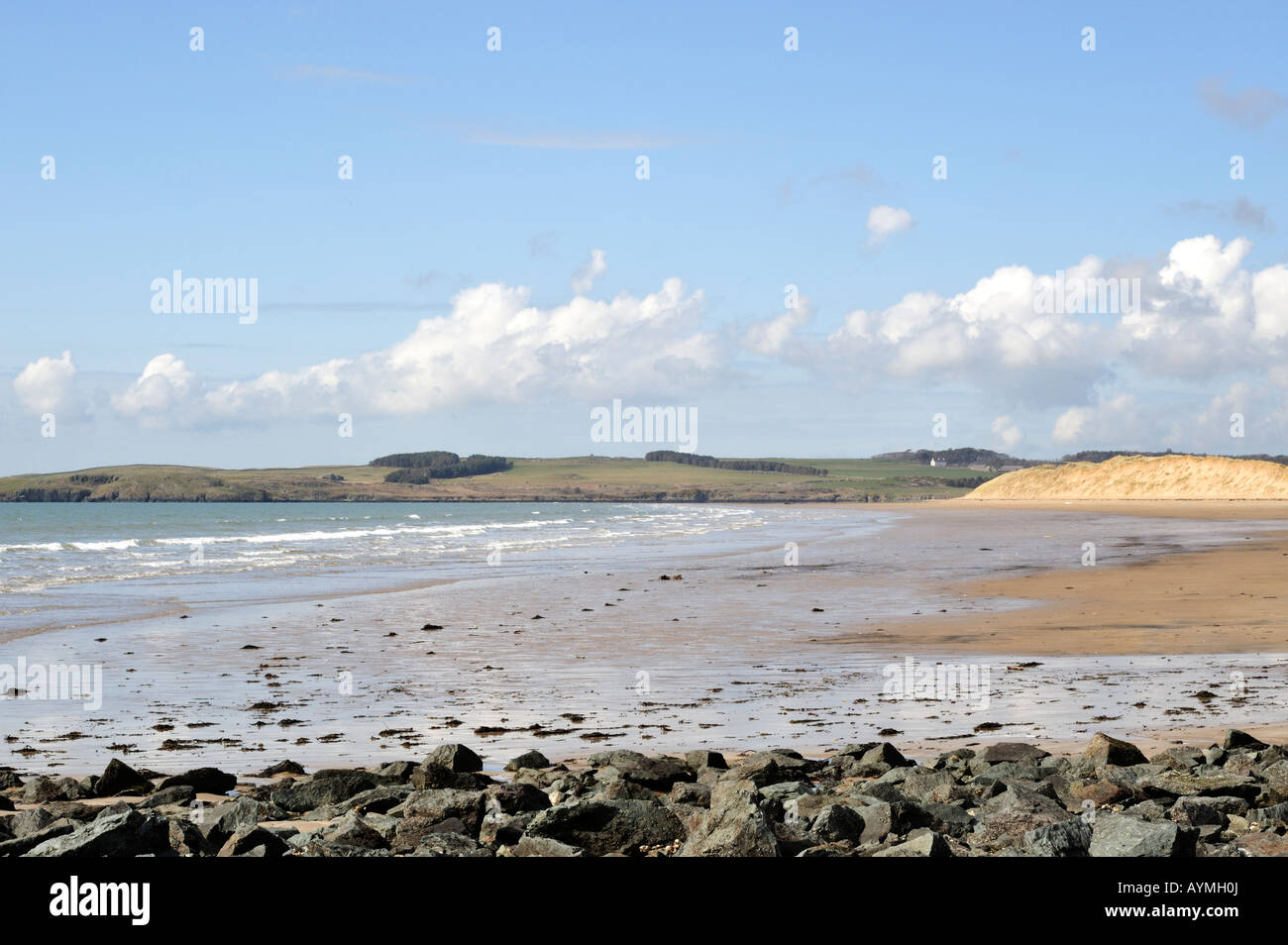 Malltraeth Bay Anglesey von Llanddwyn Island Ynys Llanddwyn Nordwales Stockfoto