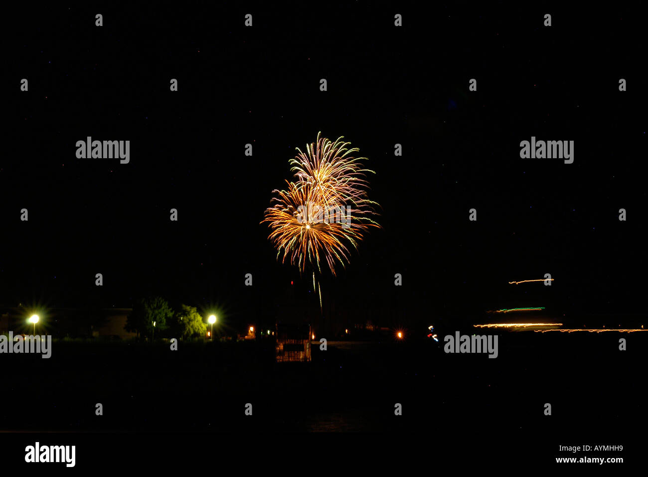 Juli 4. Independence Day Feuerwerk Feiern in den USA Stockfoto