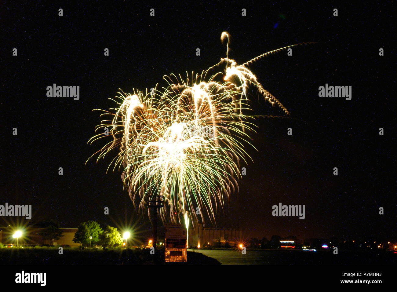 Juli 4. Independence Day Feuerwerk Feiern in den USA Stockfoto