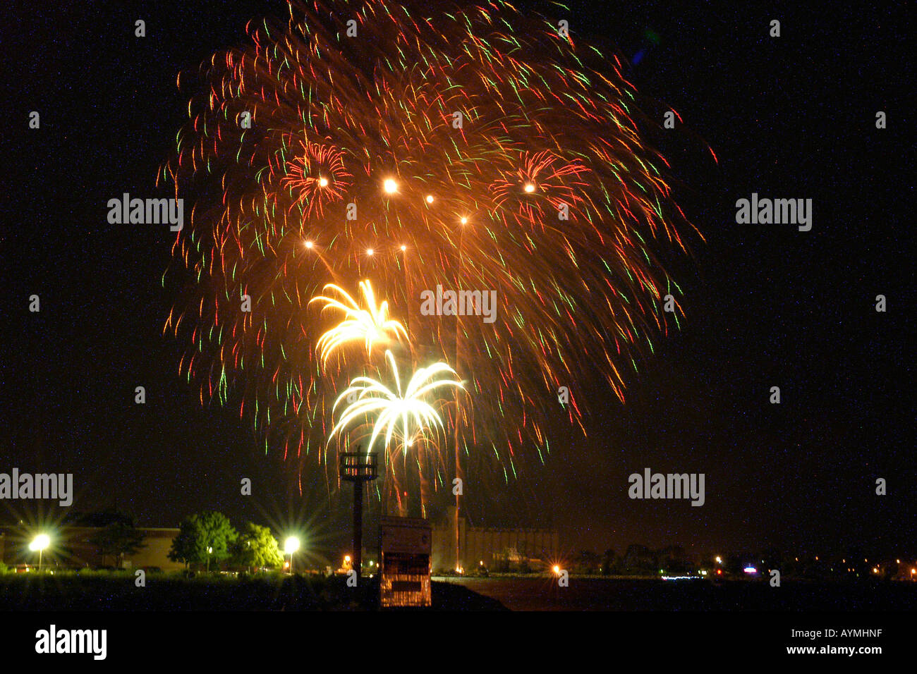 Juli 4. Independence Day Feuerwerk Feiern in den USA Stockfoto