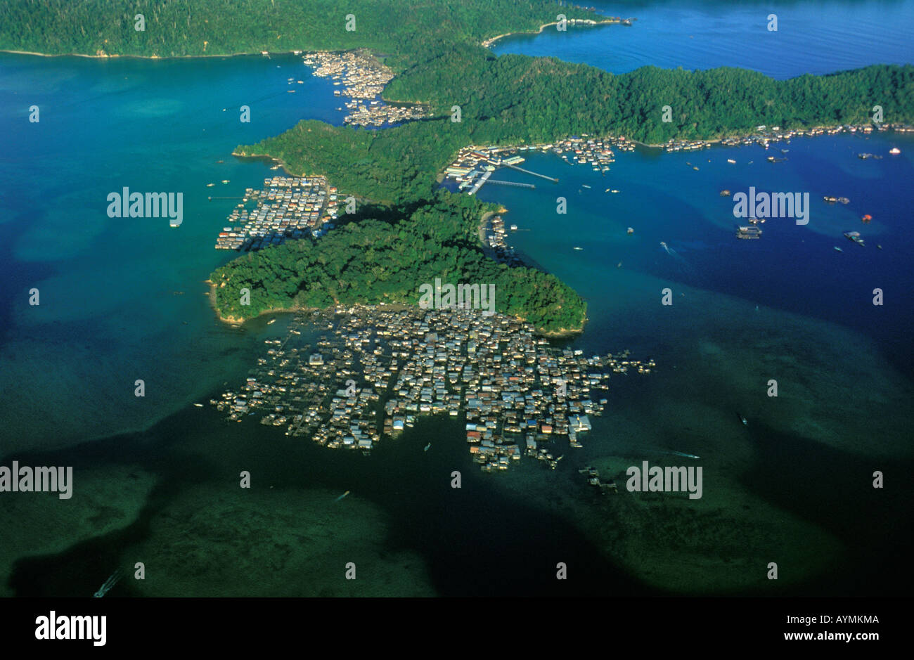 Sabah Watervillage von Kota Kinabalu Stockfoto