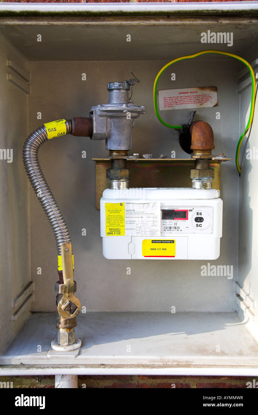 Gaszähler. Stockfoto