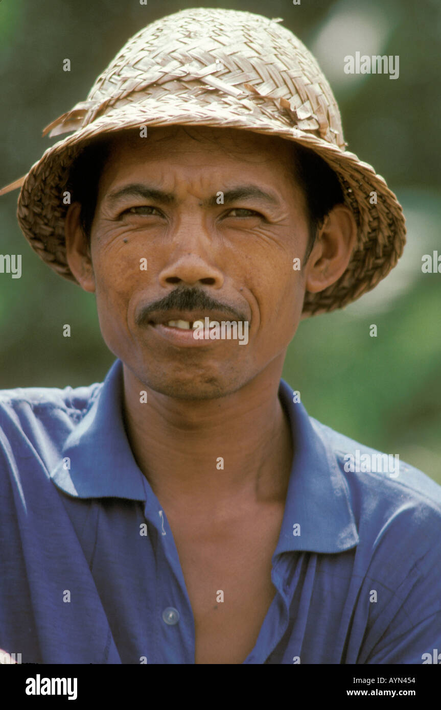 Asien Indonesien Bali Bauer Stockfoto