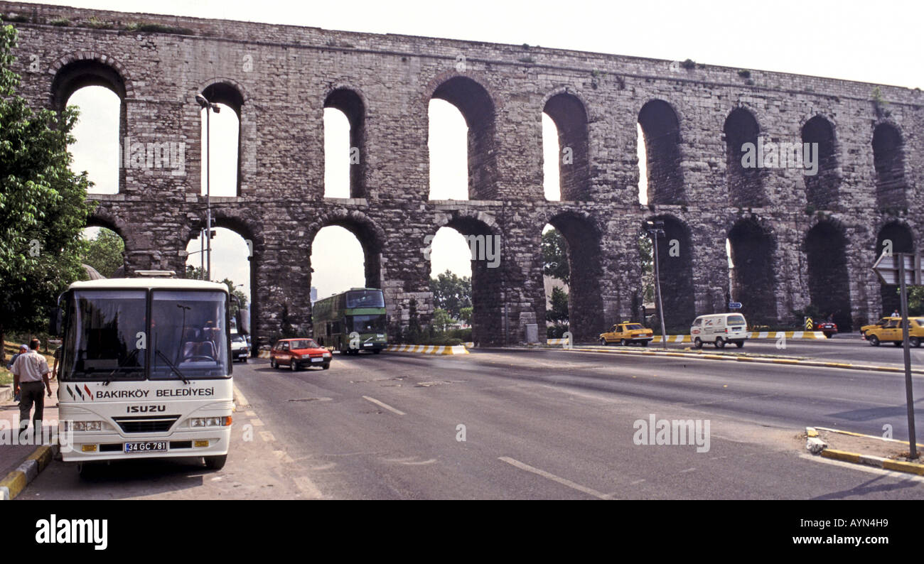 Aquädukt von Kaiser Valens Istanbul-Türkei Stockfoto