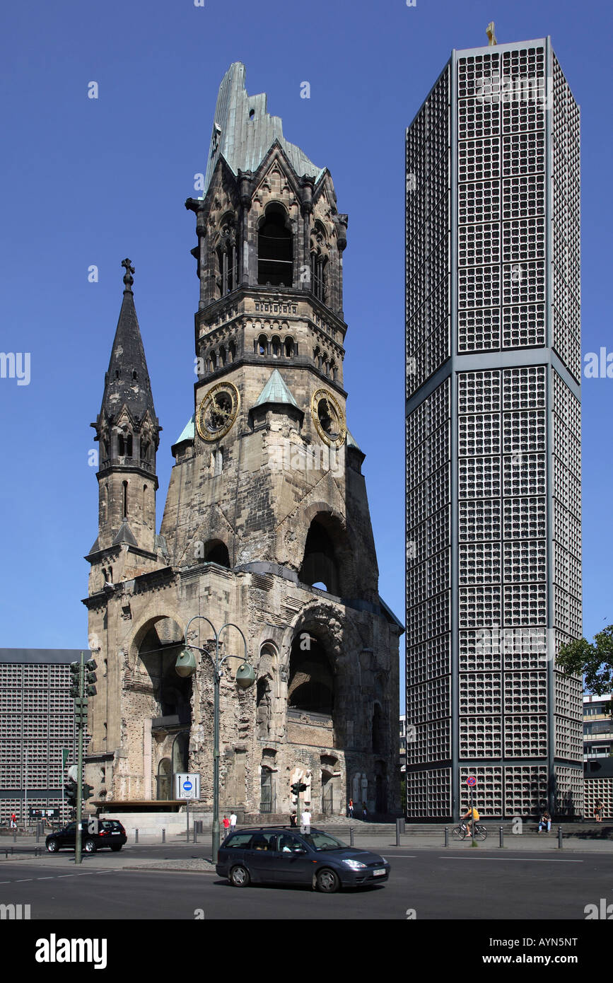 Europa Europa Deutschland Deutschland Berlin Gedaechtniskirche Kaiser Wilhelm Gedächtniskirche-Kirche Stockfoto