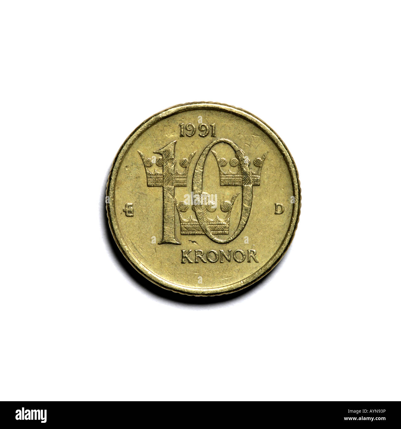 "SCHWEDISCHE MÜNZE RÜCKSEITE" Stockfoto