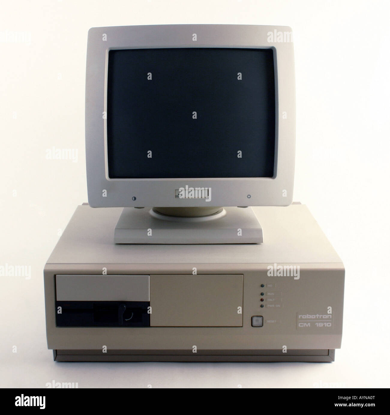 Computer/Elektronik, Personal Computer robotron CM 1910, hergestellt vom Kombinat Robotron Dresden, 1989, Projekt, DDR, Deutsche Demokratische Repuplic, Monitor, historisch, historisch, 20. Jahrhundert, 1980er Jahre, Stockfoto