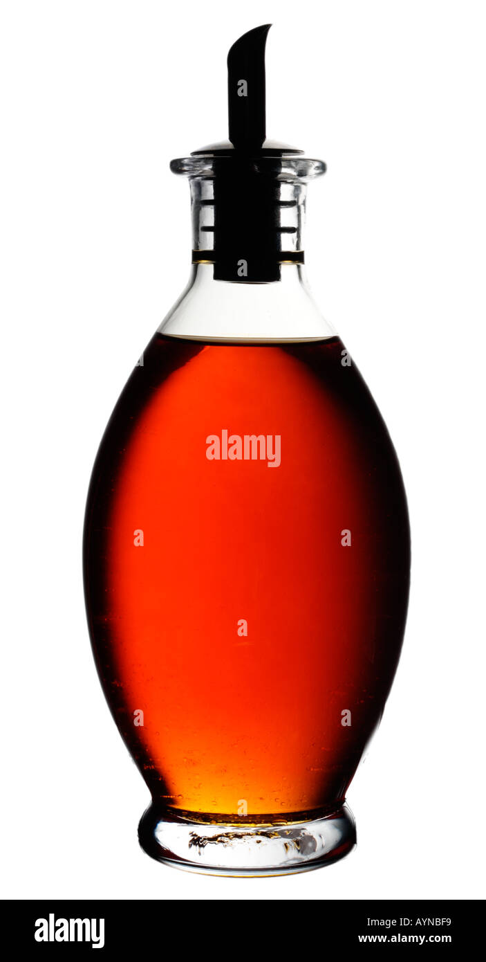 ESSIG AUF WEIß Stockfoto