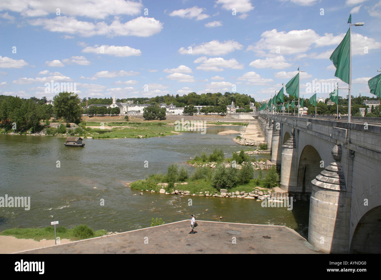 Pont Wilson der Hauptbrücke in der Stadt Tours Stockfoto