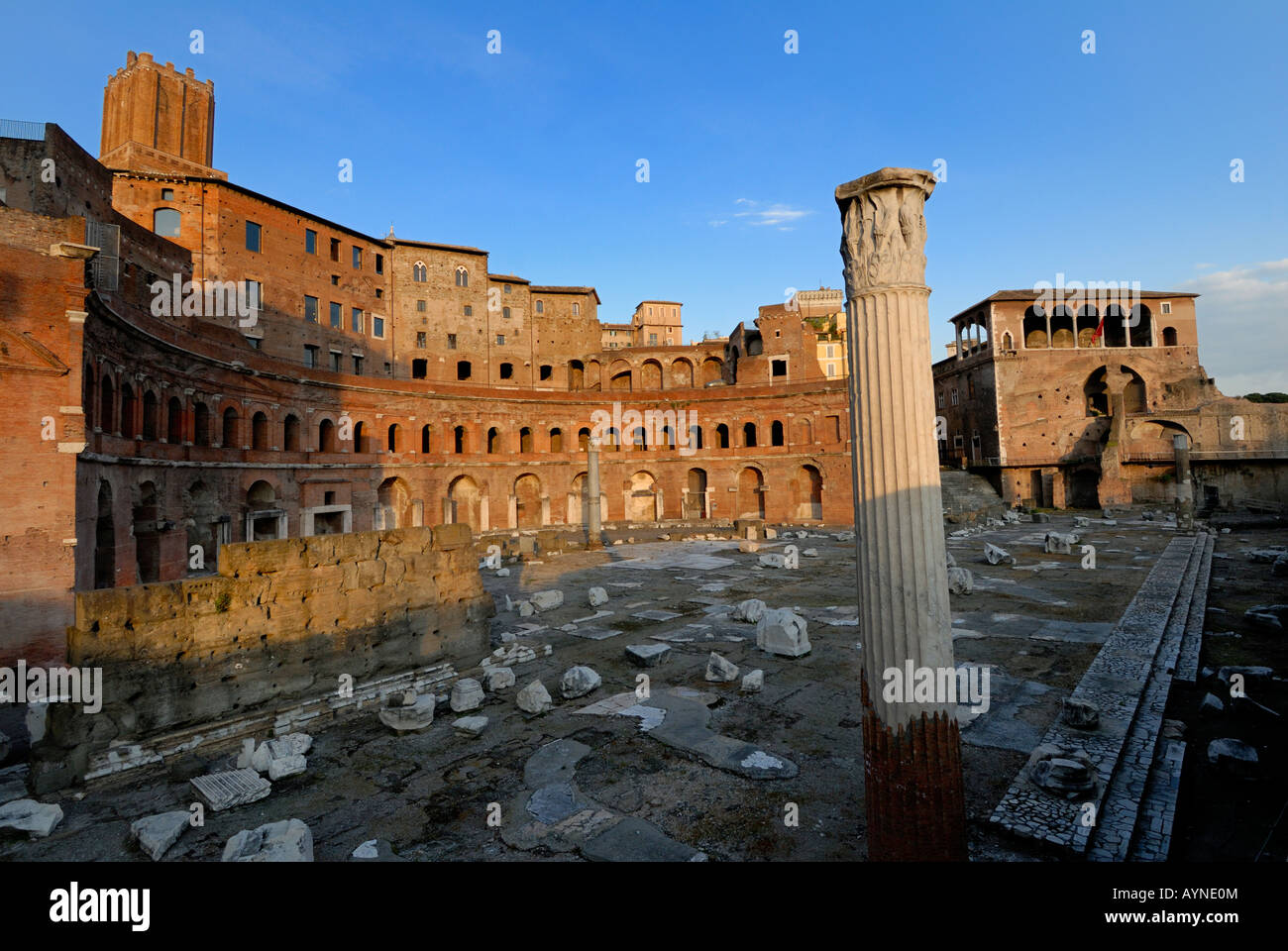 Forum Romanum von Traiano in Rom Stockfoto