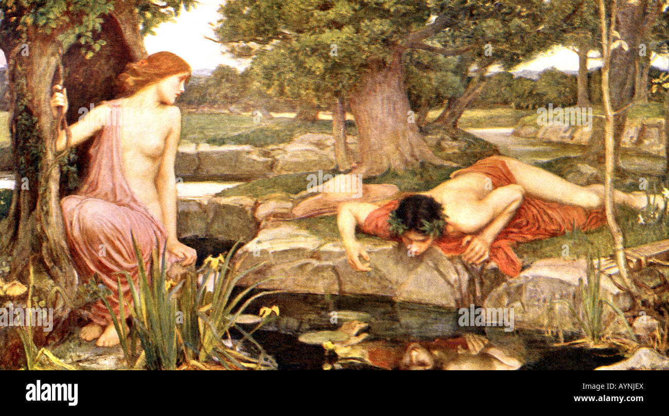 Echo und Narziss Stockfoto