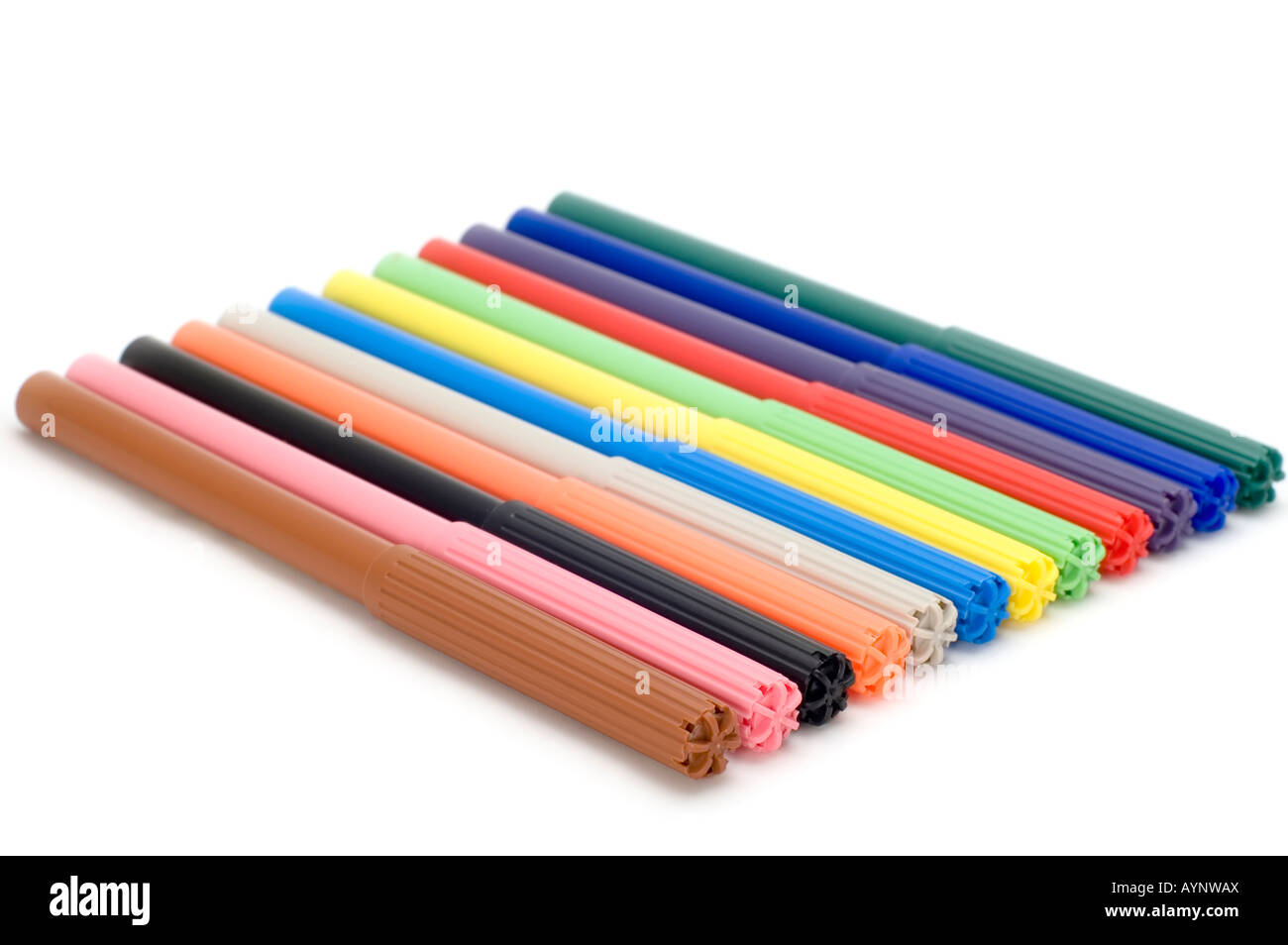 Serie Objekt auf weißen weichen Filzstift Stockfoto