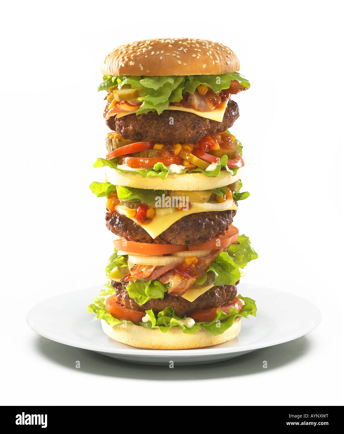 Mega-Burger Stockfoto