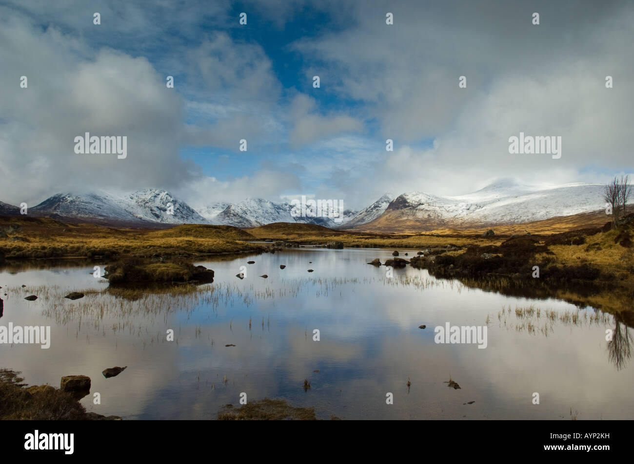 Rannoch Moor von Glen Coe Stockfoto