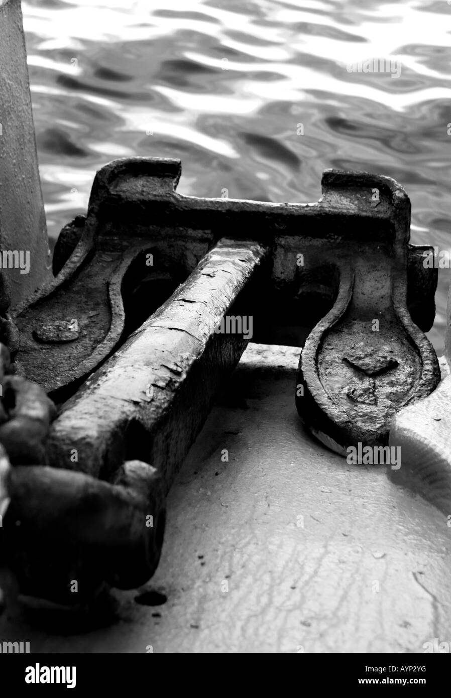 Boot vor Anker Stockfoto