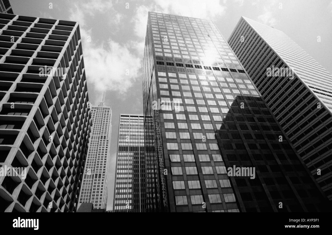 Bürotürme Hochhaus in der Innenstadt von Chicago Illinois Stockfoto